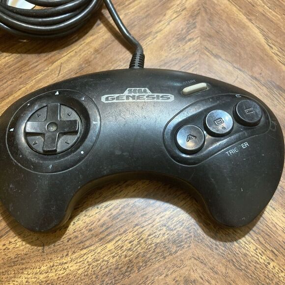 Used Original Sega Genesis 3 Button Controller And Sega Controller OEM - Picture 2 of 5